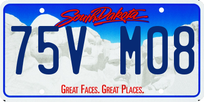 SD license plate 75VM08
