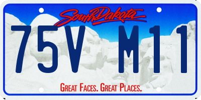 SD license plate 75VM11