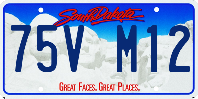SD license plate 75VM12