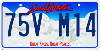SD license plate 75VM14