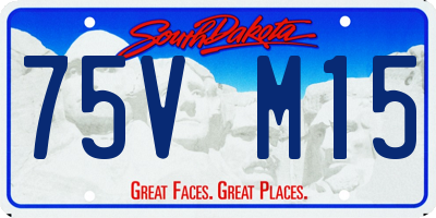 SD license plate 75VM15