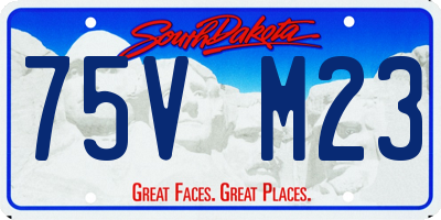 SD license plate 75VM23