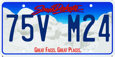 SD license plate 75VM24