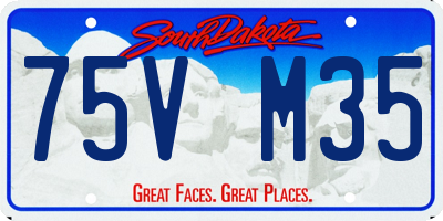 SD license plate 75VM35