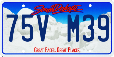 SD license plate 75VM39