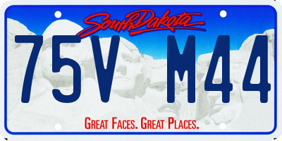 SD license plate 75VM44