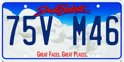 SD license plate 75VM46