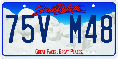 SD license plate 75VM48