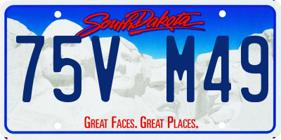 SD license plate 75VM49