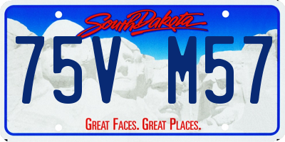 SD license plate 75VM57