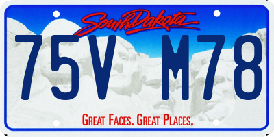 SD license plate 75VM78