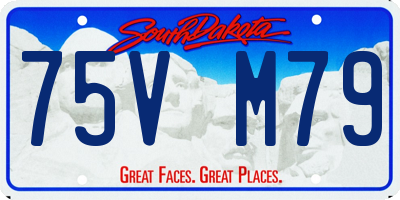 SD license plate 75VM79