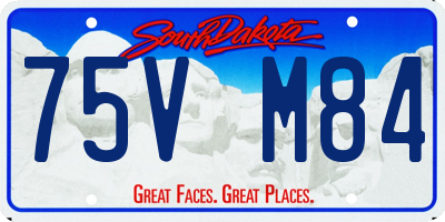 SD license plate 75VM84