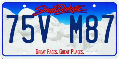 SD license plate 75VM87