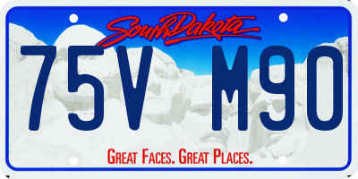 SD license plate 75VM90
