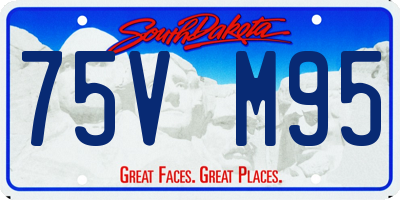 SD license plate 75VM95