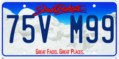 SD license plate 75VM99