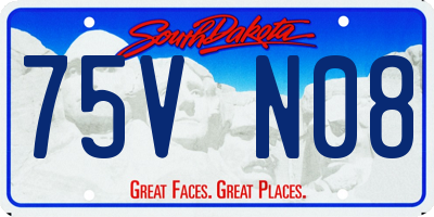 SD license plate 75VN08