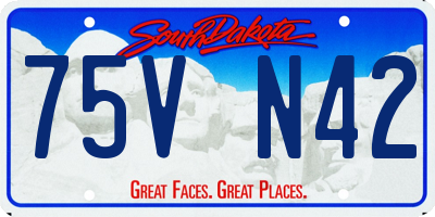 SD license plate 75VN42