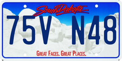 SD license plate 75VN48