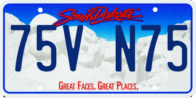 SD license plate 75VN75