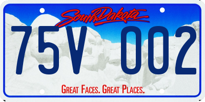 SD license plate 75VO02