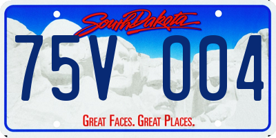 SD license plate 75VO04