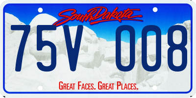SD license plate 75VO08
