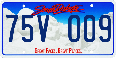 SD license plate 75VO09