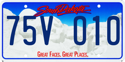 SD license plate 75VO10