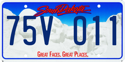 SD license plate 75VO11
