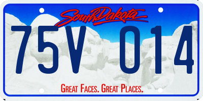 SD license plate 75VO14