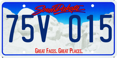 SD license plate 75VO15