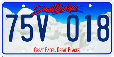 SD license plate 75VO18