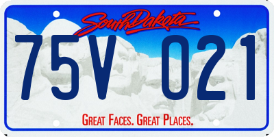 SD license plate 75VO21