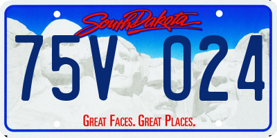 SD license plate 75VO24