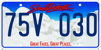 SD license plate 75VO30