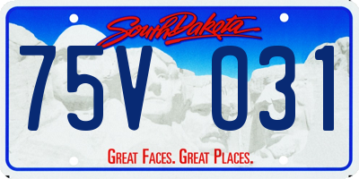 SD license plate 75VO31