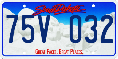 SD license plate 75VO32