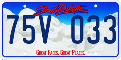 SD license plate 75VO33