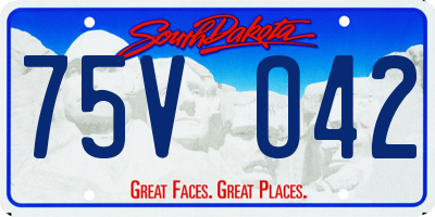 SD license plate 75VO42