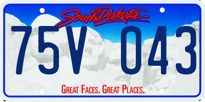 SD license plate 75VO43