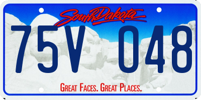 SD license plate 75VO48