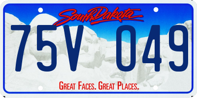 SD license plate 75VO49