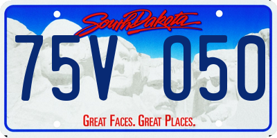 SD license plate 75VO50
