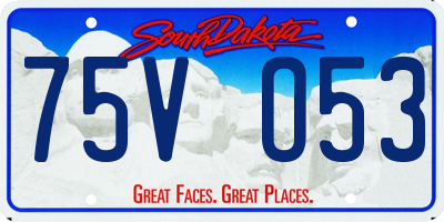 SD license plate 75VO53