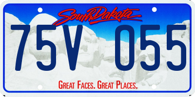 SD license plate 75VO55