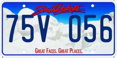 SD license plate 75VO56