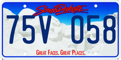 SD license plate 75VO58