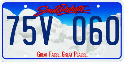 SD license plate 75VO60